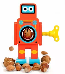 SUCK UK Dziadek do orzechów Roboter w kolorze czerwonym szczypce do orzechów włoskich dziadek do orzechów laskowych