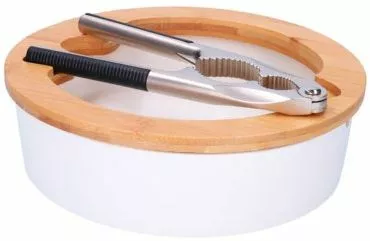zestaw dziadek do orzechow z miseczka duka warewood porcelana drewno