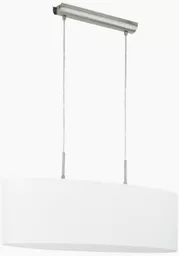 Lampa wisząca Eglo Pasteri 31579 z abażurem biała widok na lampę z dwoma źródłami światła