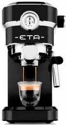 Ekspres do kawy ETA Storio 6181 90020 czarny przód widok na zaparzanie mniejszej kawy
