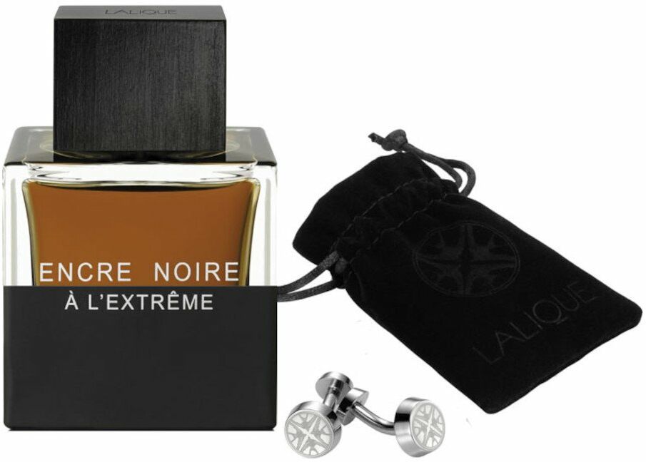 Lalique Encre Noire A L Extreme pour Homme zestaw woda perfumowana 50 ml spinki do mankietów