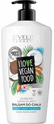 Eveline I Love Vegan Food głęboko nawilżający balsam do ciała Kokos i Olejek migdałowy