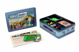 Gra planszowa Rebel Fallout Shelter edycja polska zawartośc spakowana w pudełku z zakładkami i tablicami Gra planszowa Rebel Fallout Shelter edycja polska zawartośc spakowana w pudełku z zakładkami i tablicami