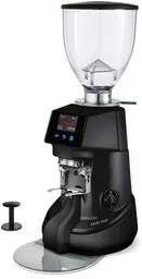 Młynek do kawy Fiorenzato F64 EVO XGi czarny prawy bok widok na młynek z pojemnikiem na kawę