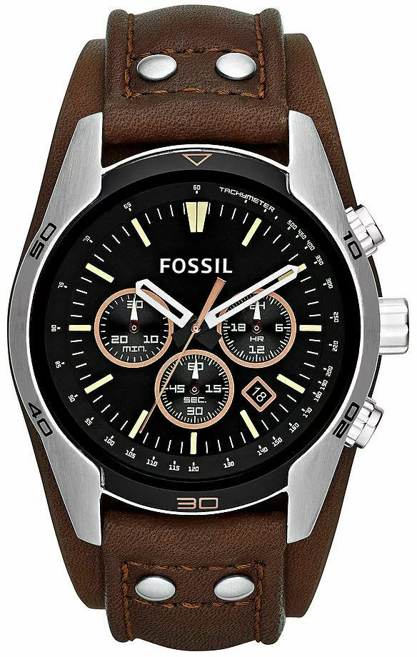 fossil ch2891 zegarek srebrna koperta