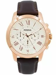 Fossil Grant FS4991 zegarek jasnozłota tarcza