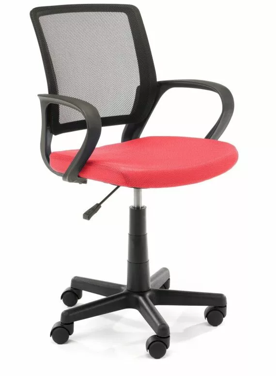 fotel do biurka dla dziecka fd 6 materialowy czerwony
