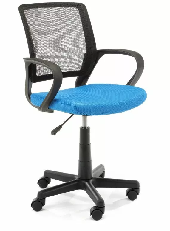 fotel do biurka dla dziecka fd 6 materialowy niebieski