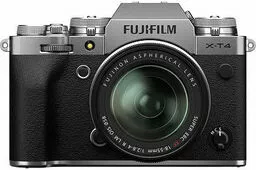 Aparat Fujifilm X T4 z obiektywem z przodu Aparat Fujifilm X T4 z obiektywem z przodu