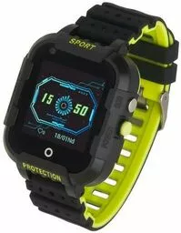 Smartwatch Garett Kids Time 4G Plus czarno zielony pasek ekran Smartwatch Garett Kids Time 4G Plus czarno zielony pasek ekran