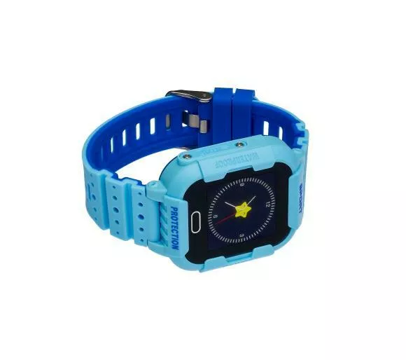 smartwatch garett kids time 4g plus niebieski z boku