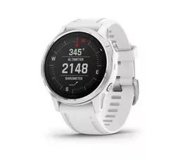 Smartwatch Garmin Fenix 6S srebrno biały skos