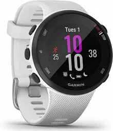 Smartwatch Garmin Forerunner 45S zegarek biegowy GPS biały skos