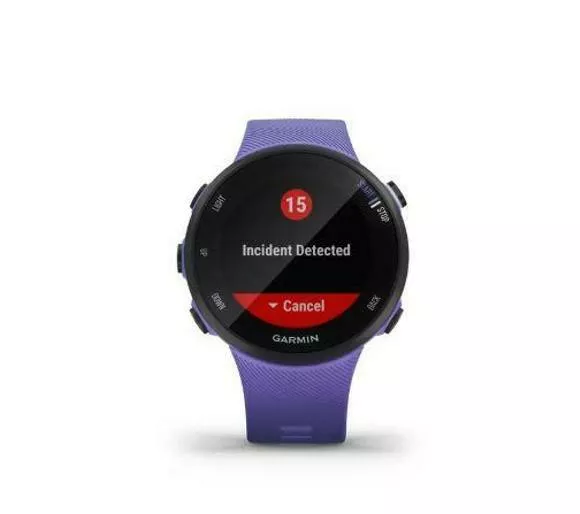 smartwatch garmin forerunner 45s fioletowy pasek ekran