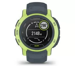 Smartwatch Garmin Instinct 2 Surf Edit Mavericks zielona obudowa grafitowy pasek wyświetlacz