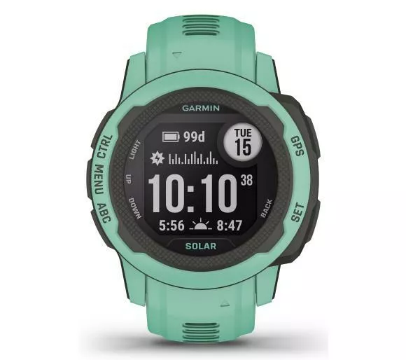 smartwatch garmin instinct 2s solar zielony pasek ekran