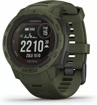 smartwatch garmin instinct solar tactical edition ciemno zielony pasek ekran