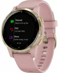 Smartwatch damski Garmin Vívoactive 4s różowy pasek ekran