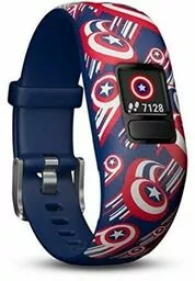 Smartwatch Garmin vivofit Jr 2 Marvel Captain America wielokolorowy pasek skos
