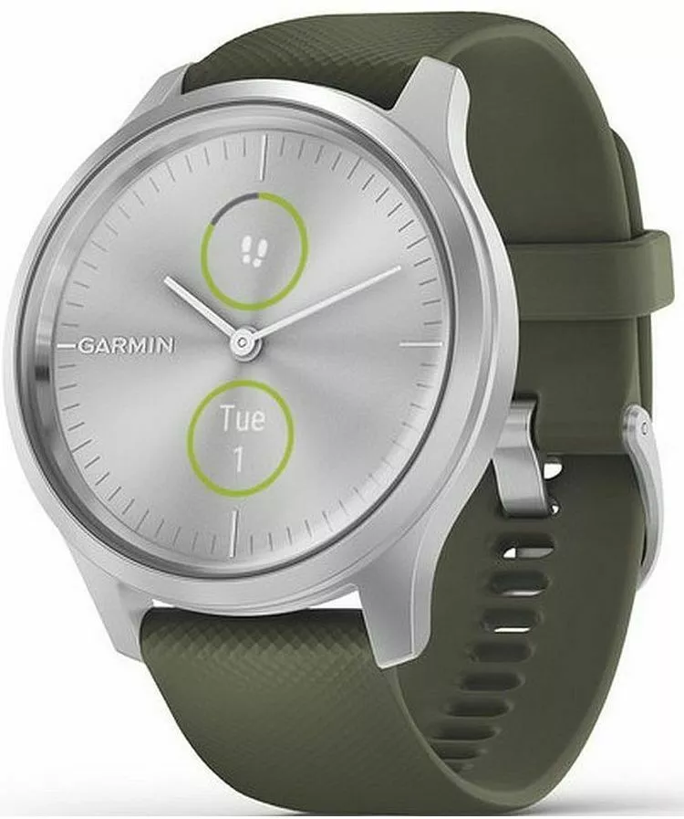 smartwatch garmin vivomove 3s zielony pasek ekran