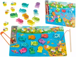 Magnetyczne puzzle drewniane gra łowienie rybek cyfry Magnetyczne puzzle drewniane gra łowienie rybek cyfry