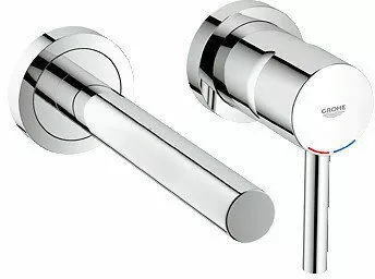 grohe essence 19967001 2 otworowa bateria umywalkowa do sciennego montazu podtynkowego chrom
