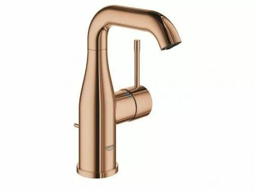 grohe essence bateria umywalkowa 19 3 cm rozowe zloto efekt miedzi skos