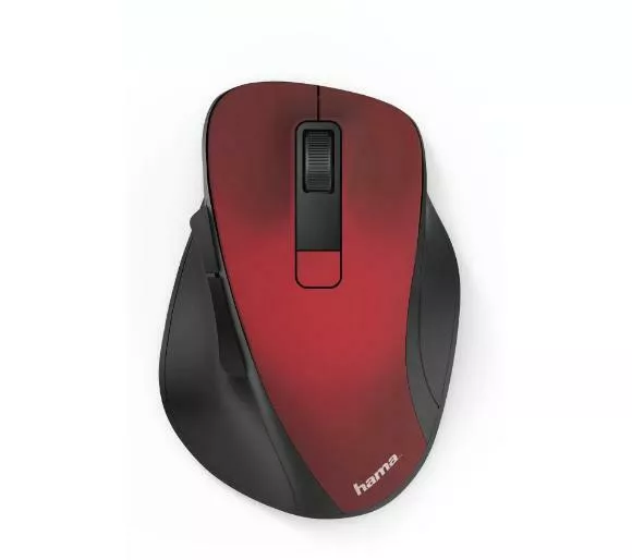 myszka komputerowa hama mw 500 czerwona przod widok na logo producenta