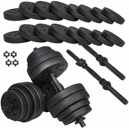 Hantle kompozytowe 30kg 2x15kg gryf zestaw Hantle kompozytowe 30kg 2x15kg gryf zestaw