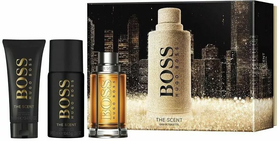 hugo boss boss the scent for man zestaw woda toaletowa spray 100 ml dezodorant spray 150 ml zel pod prysznic 100 ml