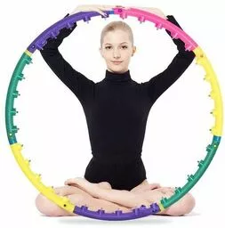 Kolorowy hula hop z masażerem Kolorowy hula hop z masażerem