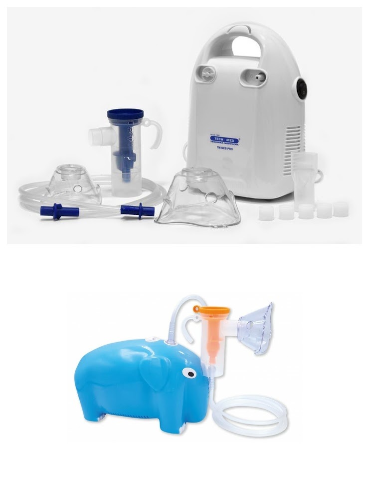 bialy inhalator ze sloniem