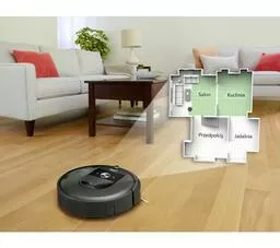 iRobot Roomba i7 czarny prezentacja rozpoznawania przez robota poszczególnych pomieszczeń