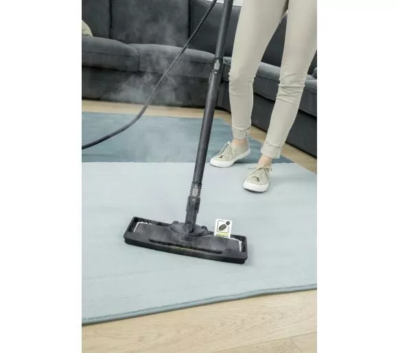 karcher sc 4 easyfix bialo czarny prezentacja mopa na dywanie