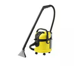 Odkurzacz Karcher SE 4002 żółto czarny prezentacja odkurzacza wraz z wężem i szczotką Odkurzacz Karcher SE 4002 żółto czarny prezentacja odkurzacza wraz z wężem i szczotką