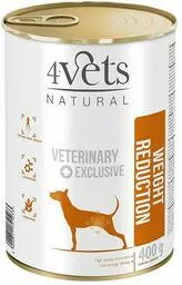 Karma mokra 4Vets Natural dla psów z nadwagą spowodowaną między innymi przez kastrację Karma mokra 4Vets Natural dla psów z nadwagą spowodowaną między innymi przez kastrację
