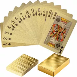 Certyfikowane złote karty do gry w pokera typu francuskiego