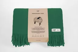Koc HOP Design Yeti Butelkowa Zieleń wełna ciepły Koc HOP Design Yeti Butelkowa Zieleń wełna ciepły