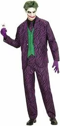 Widmann Kostium Evil Clown kurtka z kamizelką spodnie krawat dla dorosłych joker klaun horror karnawał impreza