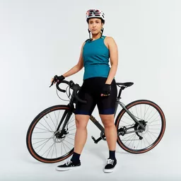 Koszulka rowerowa Triban niebieska bez rękawów Koszulka rowerowa Triban niebieska bez rękawów