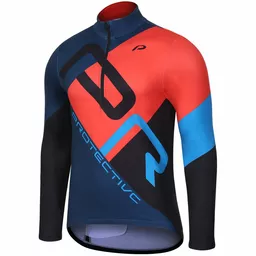 Koszulka rowerowa z długim rękawem Protective P Henry Lee granatowo pomarańczowa Koszulka rowerowa z długim rękawem Protective P Henry Lee granatowo pomarańczowa