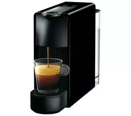 Ekspres do kawy Krups Nespresso Essenza Mini XN1108 czarny prawy bok widok na zaparzanie kawy w jednej małej szklance