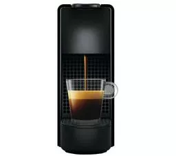 Ekspres do kawy Krups Nespresso Essenza Mini XN1108 czarny przód widok na zaparzanie kawy w jednej małej szklance