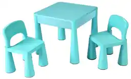 Stolik i krzesełka dla dzieci New Baby komplet miętowy Stolik i krzesełka dla dzieci New Baby komplet miętowy