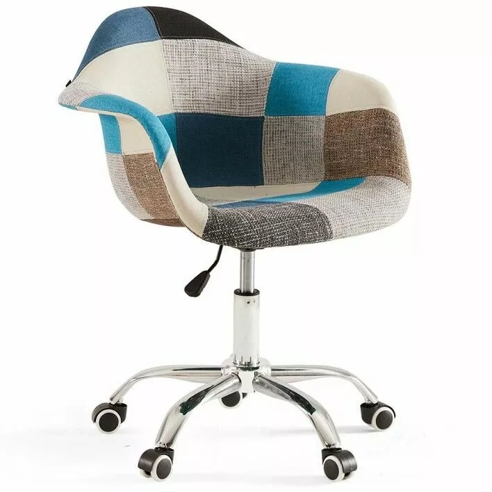 krzeslo obrotowe art105c patchwork niebieski
