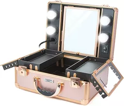 Podświetlany kufer na kosmetyki z lusterkiem to doskonała alternatywa dla klasycznej kosmetyczki