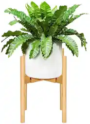 Stojak na kwiaty 35 5 cm drewniany z podstawką kwietnik Stojak na kwiaty 35 5 cm drewniany z podstawką kwietnik