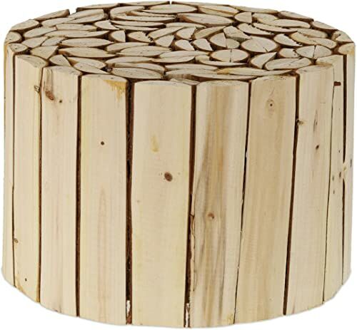 Relaxdays taboret na kwiaty drewniany okrągły wys x śr 20 x 30 cm Relaxdays taboret na kwiaty drewniany okrągły wys x śr 20 x 30 cm