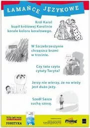 Plakat edukacyjny Fonetyka Łamańce językowe