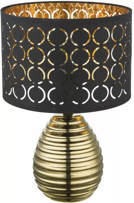 globo mirauea 21616 lampa stolowa ceramika w kolorze zlotym 1xe27 60w 25cm
